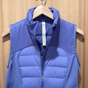 Lululemon, Down for it all Vest in wild indigo, size 10.